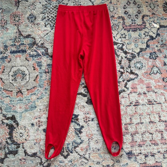 Vintage Red Stirrup Pants - Picture 3 of 3